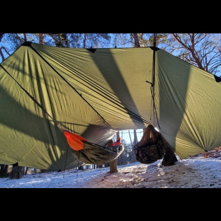 Camping Tarp Bushmen Easy Tarp 4x4m – Waterproof Shelter — Outfish