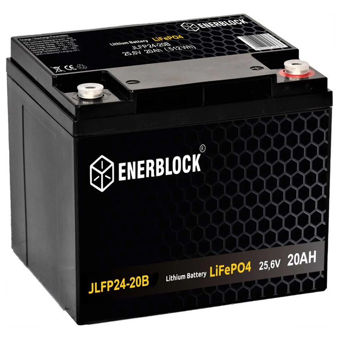 ENERBLOCK Litija akumulators LiFePO4 LIT LFP 12V 20AH 256Wh