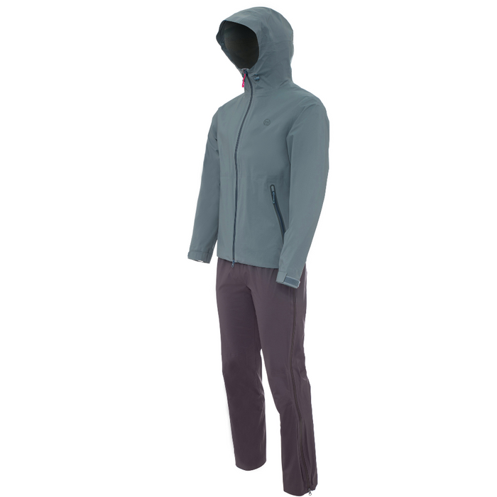 FHM lietus jaka sievietēm, 10000 mm ūdensnecaurlaidīga membrāna, zaļa krāsa, piemērota pārgājieniem lietainā laikā.