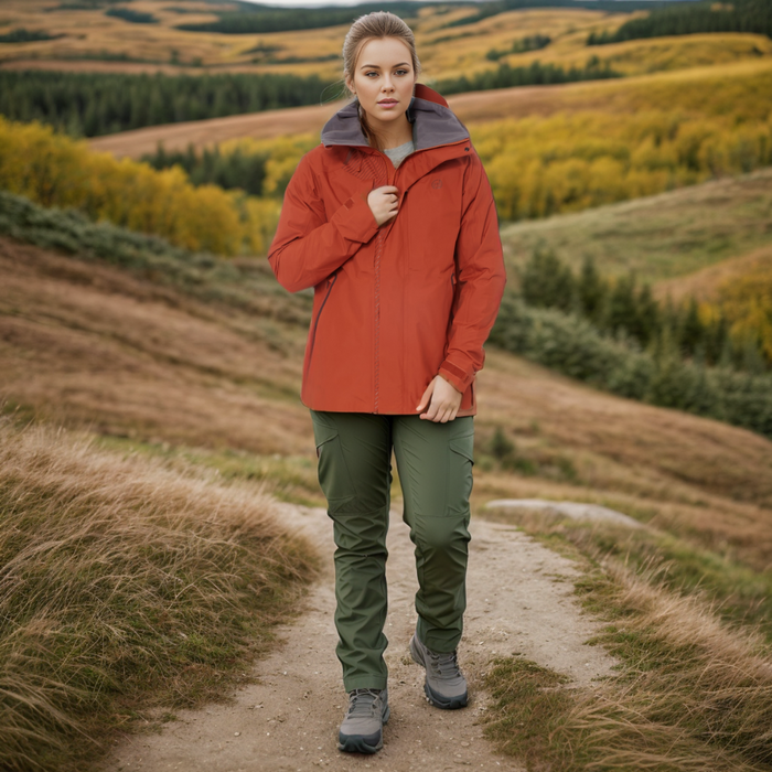 - FHM Guard Competition Best Hiking Jacket Terracotta krāsā
- Jakas centrālais vēja necaurlaidīgais slānis ar magnētisko stiprinājumu
- Divas rāvējslēdzēju krūšu kabatas ar slēptiem rāvējslēdzējiem
- Anatomski veidotas piedurknes uzlabo komfortu
- Pagarināts muguras dizains un augsts apkakles nodrošinājums
- Plus size Sieviešu Ūdensnecaurlaidīga un vēja necaurlaidīga hardshell jaciņa
- Piemērota pārgājieniem un kalnos kāpšanas piedzīvojumiem
- FHM