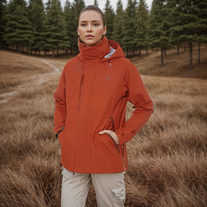 - FHM Guard Competition Best Hiking Jacket Terracotta krāsā
- Jakas centrālais vēja necaurlaidīgais slānis ar magnētisko stiprinājumu
- Divas rāvējslēdzēju krūšu kabatas ar slēptiem rāvējslēdzējiem
- Anatomski veidotas piedurknes uzlabo komfortu
- Pagarināts muguras dizains un augsts apkakles nodrošinājums
- Sieviešu Ūdensnecaurlaidīga un vēja necaurlaidīga hardshell jaciņa
- Piemērota pārgājieniem un kalnos kāpšanas piedzīvojumiem
- FHM