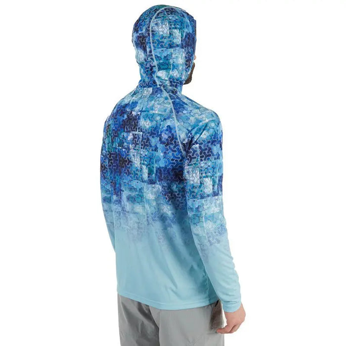 - "FHM Hoodie Mark V2 Print Blue" zivjuča zila augstas kvalitātes poliesters
- UPF 50+ UV aizsardzība
- Ātri žūst, elpojošs materiāls
- Hidrofobiskas īpašības, kas transportē sviedrus
- Raglan griezums, plakanās šuves
- Garās piedurknes ar īkšķa cilpām
- Piemērota makšķerēšanai, airēšanai, pārgājieniem, riteņbraukšanai
- Outfish