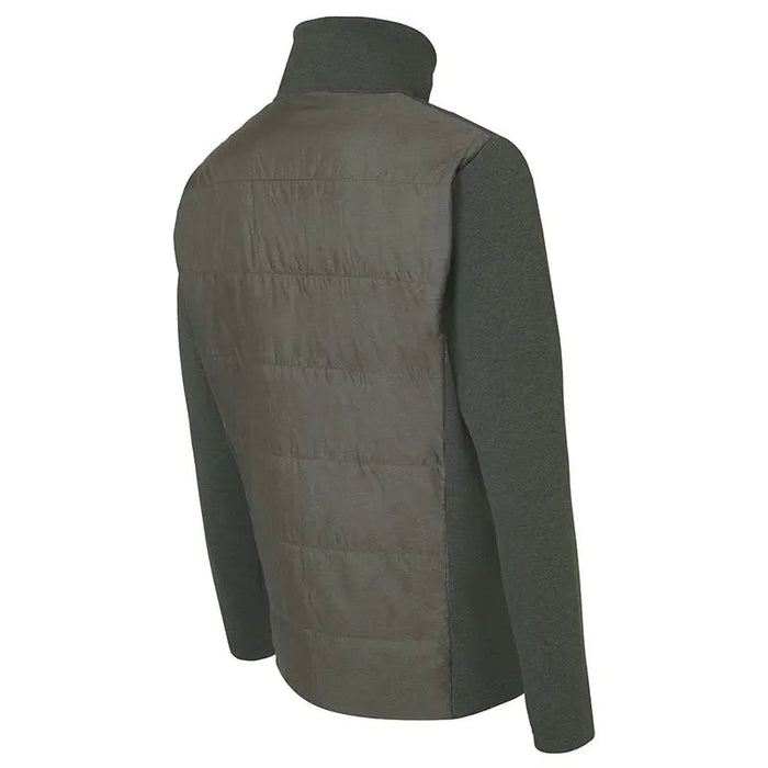 - FHM Innova Hybrid Jacket Primaloft Insulation Khaki Green skats no aizmugures
- Anoraks jaka, kas kombinē stiepuma flīsu un Toray Airtastic audumu ar Primaloft Silver siltumizolāciju
- Jakas aizmugure un priekšpuse izgatavoti no Toray Airtastic auduma
- Piedurknes un malas veidotas no vienpusēja flīsa
- FHM