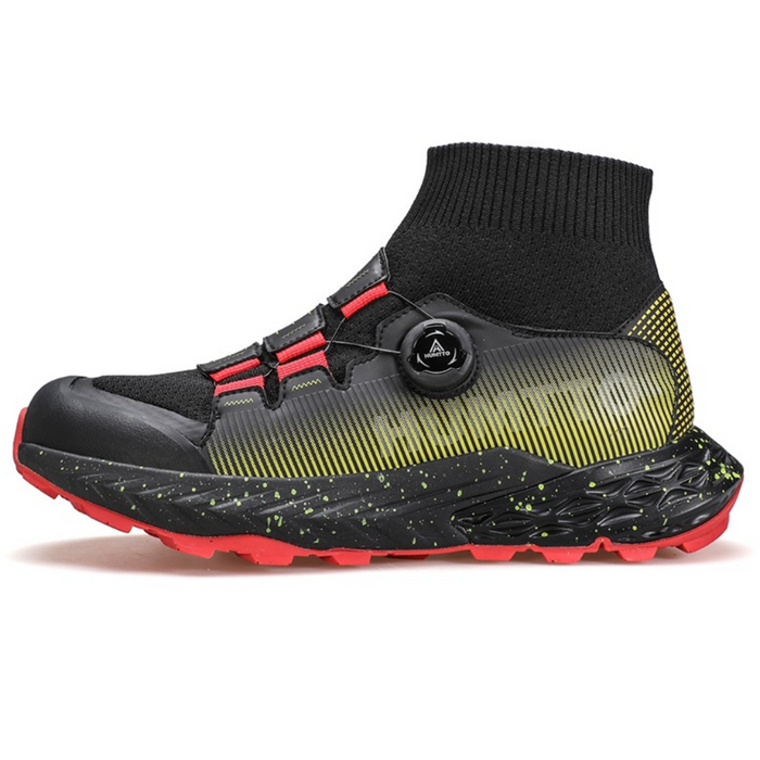 Humtto Men Hiking Sneakers 350632A-1 Black/Red (BOA)