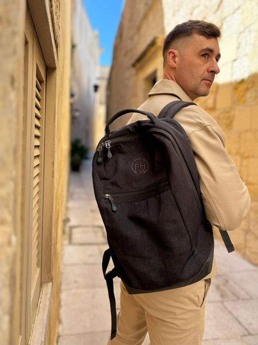 FHM Urbanite Mugursoma Datoram Pilsētai un Ceļojumiem Pelēka