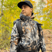 Kamuflāžas jaka FHM Pharos Waterproof Camo Jacket 10000 mm Print Orange Grey vīriešu ūdensnecaurlaidīga vējjaka ar TorayDelfy membrānu pārgājieniem