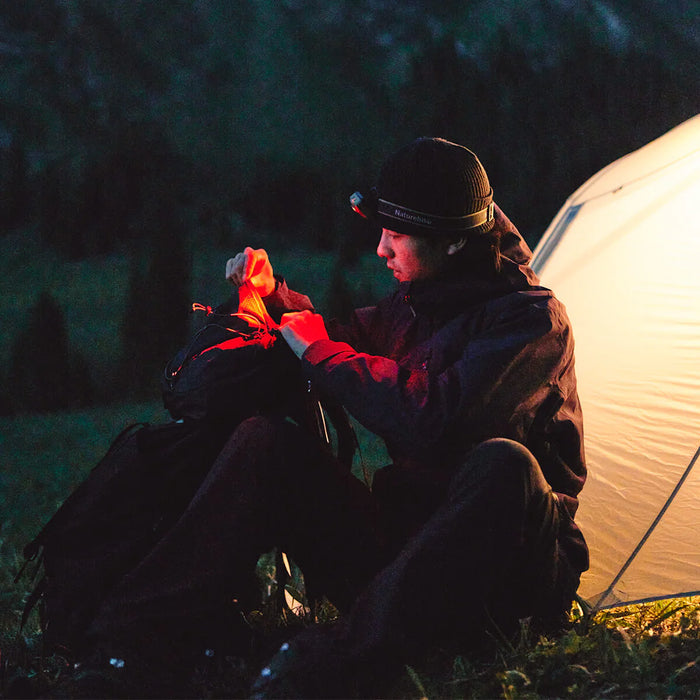 Походный налобный фонарь Naturehike 500LM широкий луч 80° водонепроницаемый зелёный