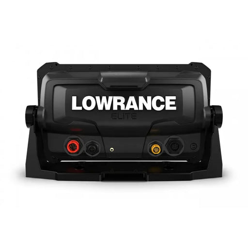 - Lowrance ELITE FS 9 Active Imaging 3-in-1 iekārta
- Zīmola logotips un savienojuma porti uz ierīces aizmugurējās puses
- Dažādi savienotāji, tostarp 9-pin pieslēgvietas Active Imaging 3-in-1
- Tehniskais un profesionālais dizains
- Lowrance