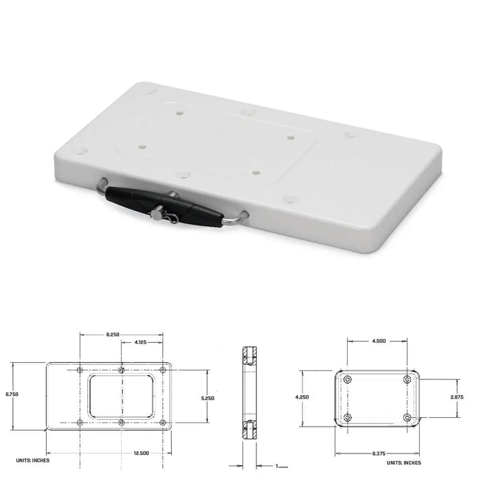 Quick Release Bracket Minn Kota RTA-17 — White, Bulk — technical view 1
