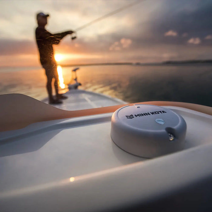 Minn Kota heading sensor installed near helm