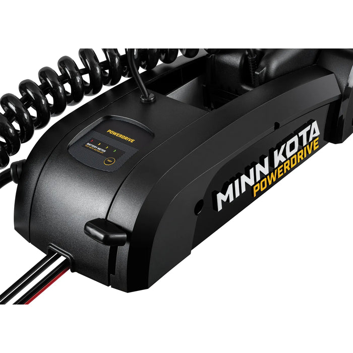 Minn Kota PowerDrive mount and battery meter detail