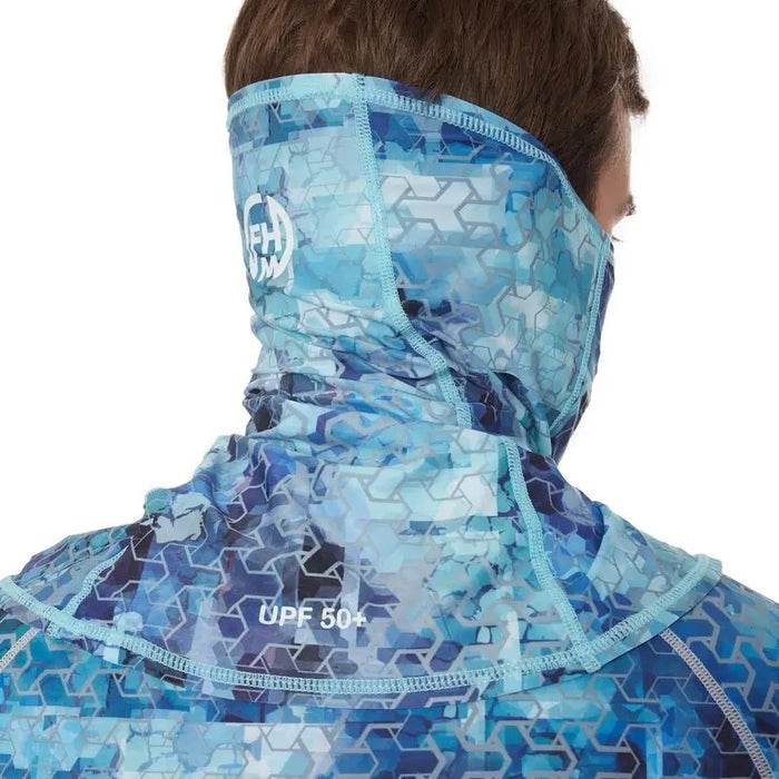 FHM Mark Fishing Mask UV Protection Print Blue UPF 50+ - Outfish