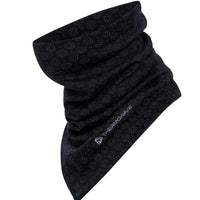 Merino Origin šalle ar Thermowave tehnoloģiju, melna, elpojoša un sildoša, piemērota āra aktivitātēm ziemā un rudenī.