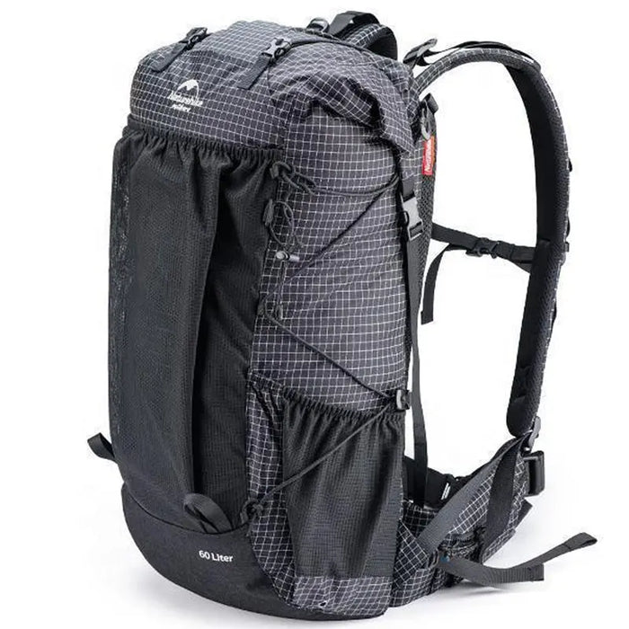 Naturehike Rock 60L+5L Pārgājienu Mugursoma Melnā Krāsa