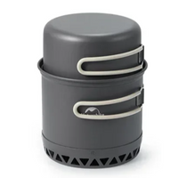 Naturehike vienvietīgs kempinga trauku komplekts, radiatora sistēma, 1.2 litri, tumši pelēks, tūrisma un pārgājienu aprīkojums Latvijas klimatam