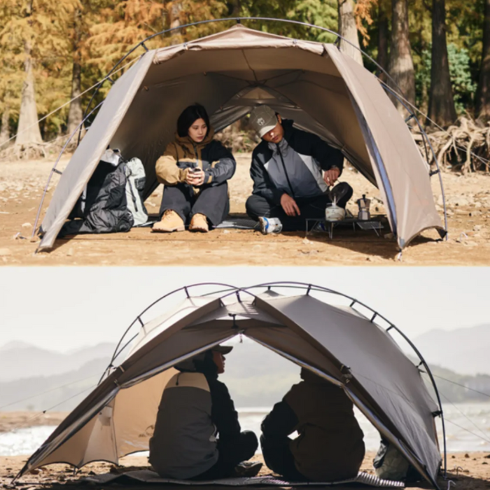 Naturehike Hillock6 One Bedroom One Hall Tent UPF50+ Brown Color For 2 people Naturehike  Tents Outfish