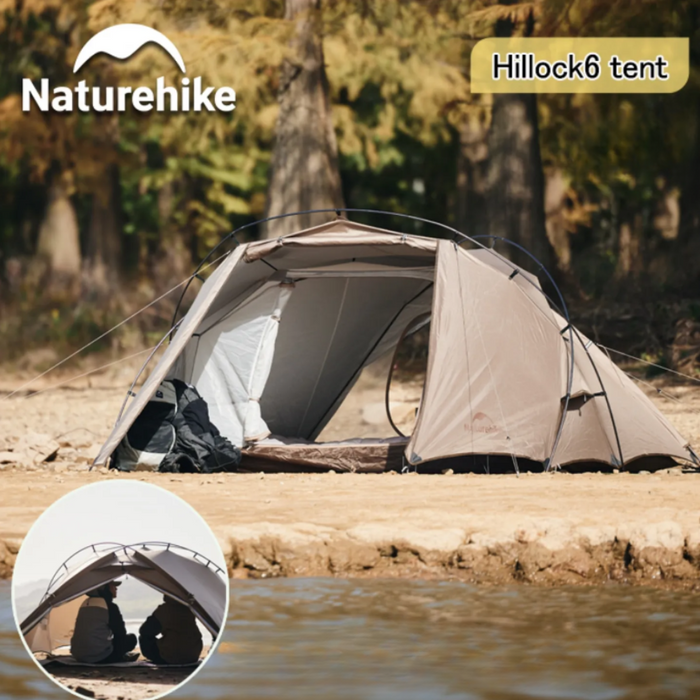 Naturehike Hillock6 One Bedroom One Hall Tent UPF50+ Brown Color Naturehike Hillock6 One Bedroom One Hall Tent UPF50+ Brown Color
