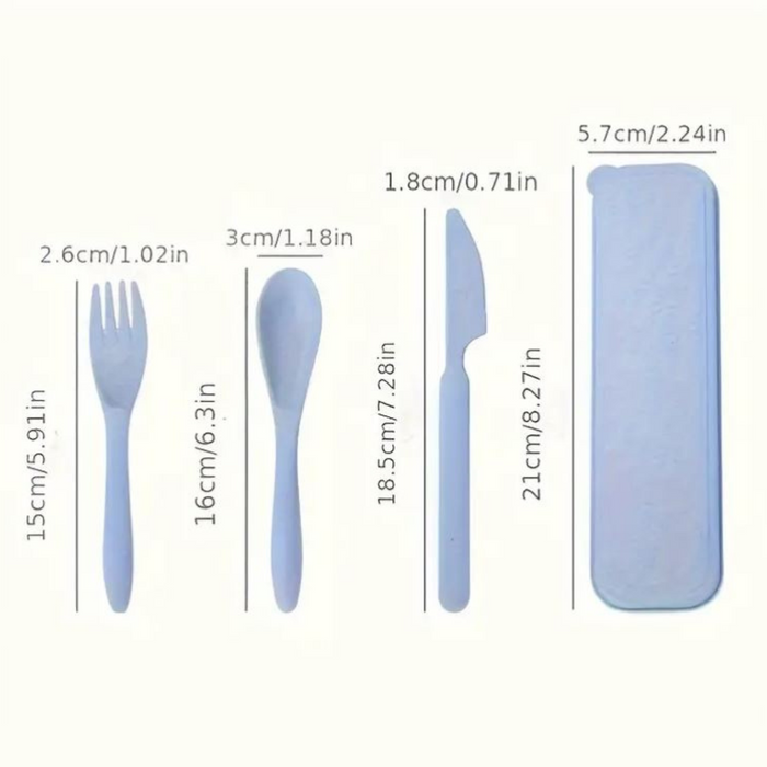 3 In 1 Camping Utensil Set deap blue - Outfish
