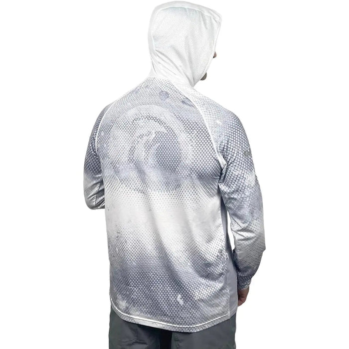 Makšķerēšanas Krekls
- Vīrietis valkā OUTFISH Fishscale Solar UV Hoodie UPF 50+ White/Grey, 
- Elastīgs un elpojošs materiāls ar 10% elastāna saturu, 
- Ūdensnoturīgs un ātri žūstošs audums, 
- Garie piedurkņu ar īkšķu cilpām un piešūto kapuci, 
- Raglāna griezums un plakanas šuves, 
- UV aizsardzība UPF +50, 
- Outfish,