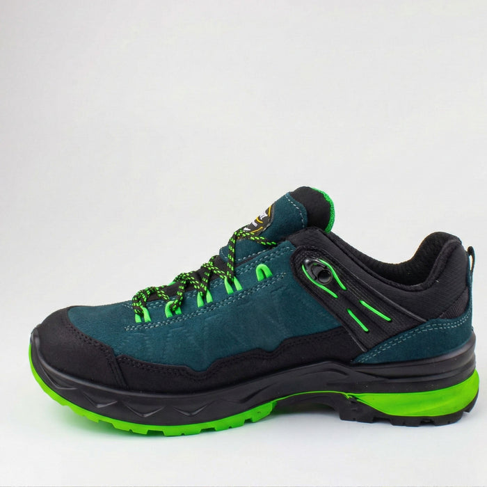 Low Hiking Boots Grisport Nubuck Leather Vibram Sole Waterproof Green