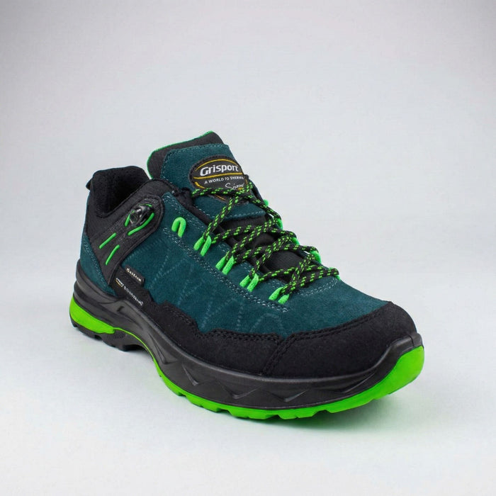 Low Hiking Boots Grisport Nubuck Leather Vibram Sole Waterproof Green