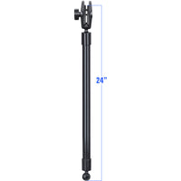 RAM 1" to 1" Ball Extension Pole 24" with Arm - RAP-BB-230-24-201U