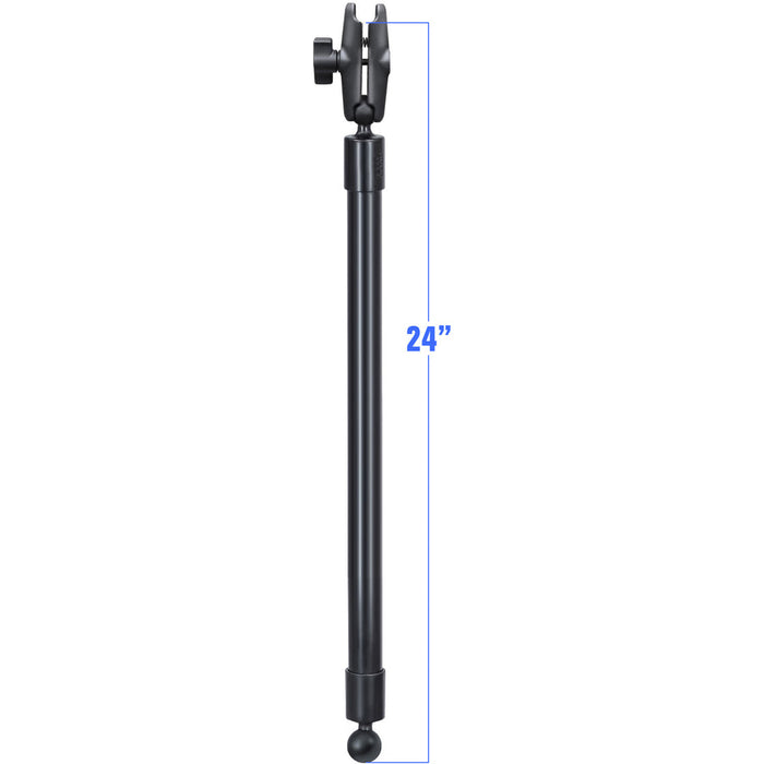 RAM 1" to 1" Ball Extension Pole 24" with Arm - RAP-BB-230-24-201U