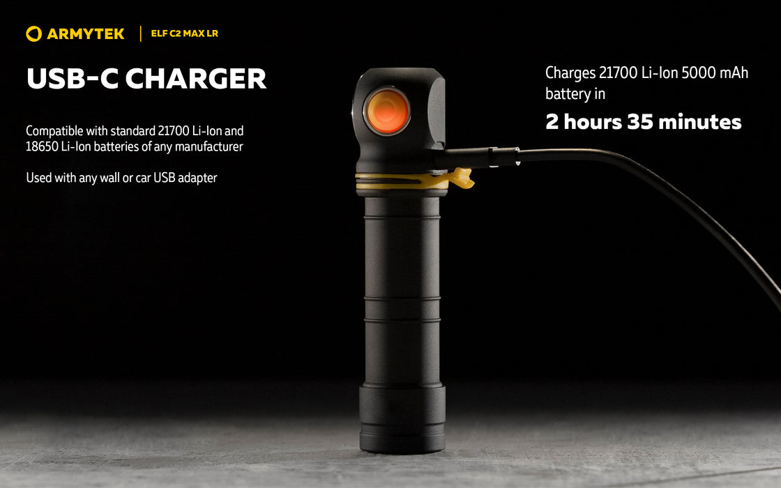 Armytek Elf C2 Max LR – ražotāja informatīvais slaids Nr. 17 par lukturi