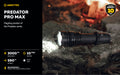 Armytek Predator Pro Max – ražotāja informatīvais slaids Nr. 1 par lukturi