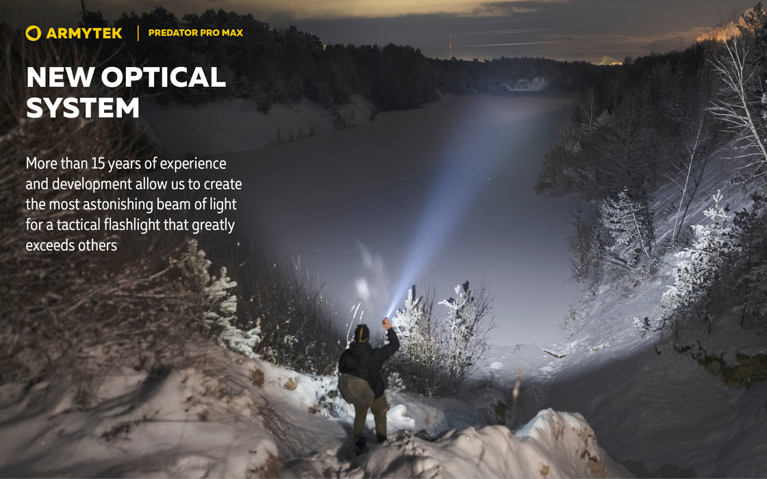 Armytek Predator Pro Max – ražotāja informatīvais slaids Nr. 2 par lukturi