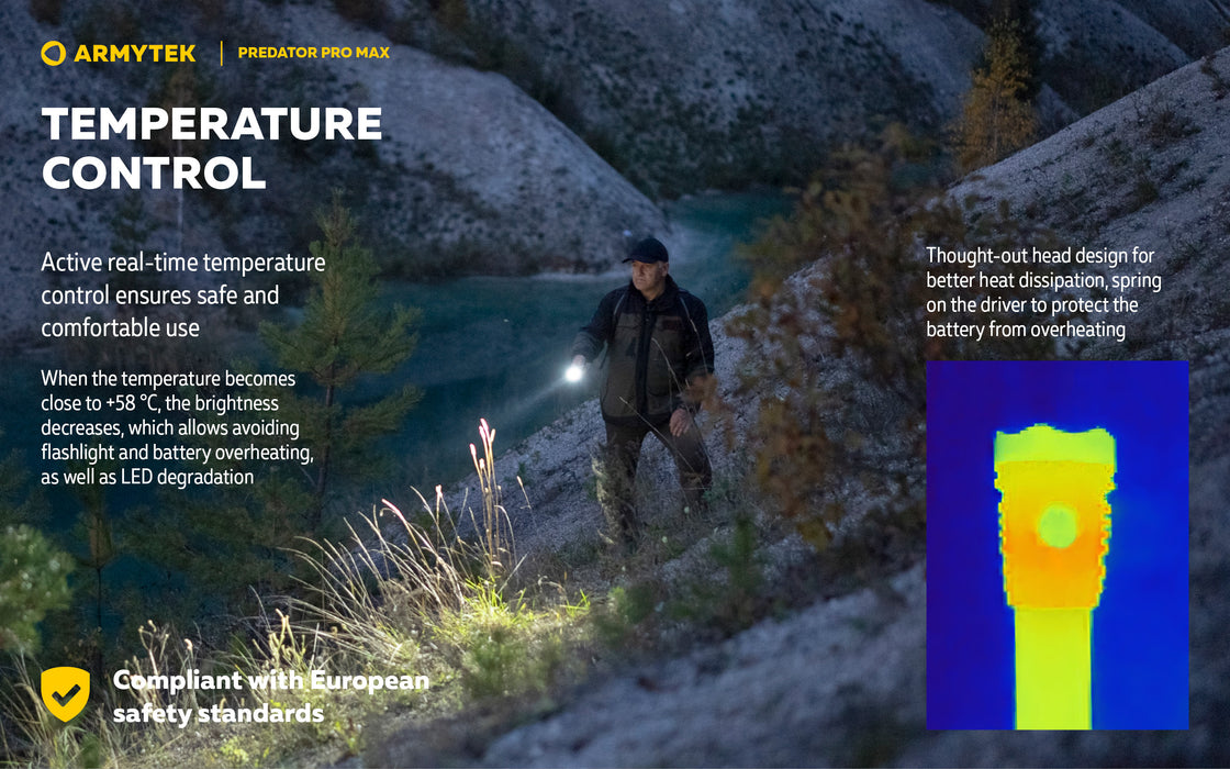 Armytek Predator Pro Max – ražotāja informatīvais slaids Nr. 14 par lukturi