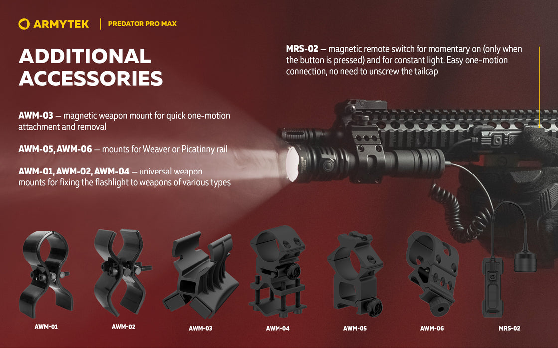 Armytek Predator Pro Max – ražotāja informatīvais slaids Nr. 17 par lukturi