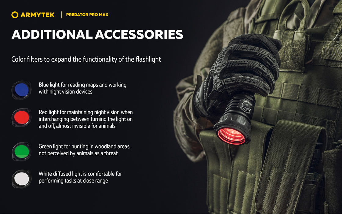 Armytek Predator Pro Max – ražotāja informatīvais slaids Nr. 18 par lukturi