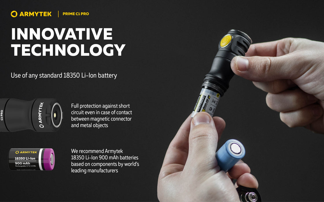 Armytek Prime C1 Pro – ražotāja informatīvais slaids Nr. 12 par lukturi
