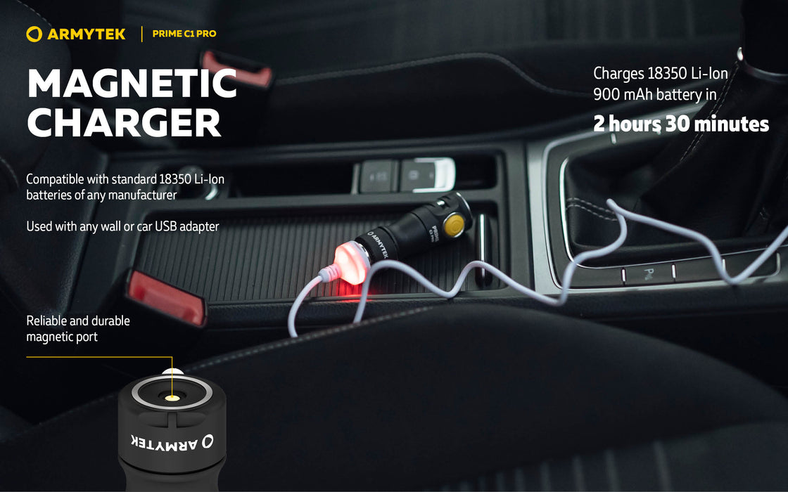 Armytek Prime C1 Pro – ražotāja informatīvais slaids Nr. 13 par lukturi