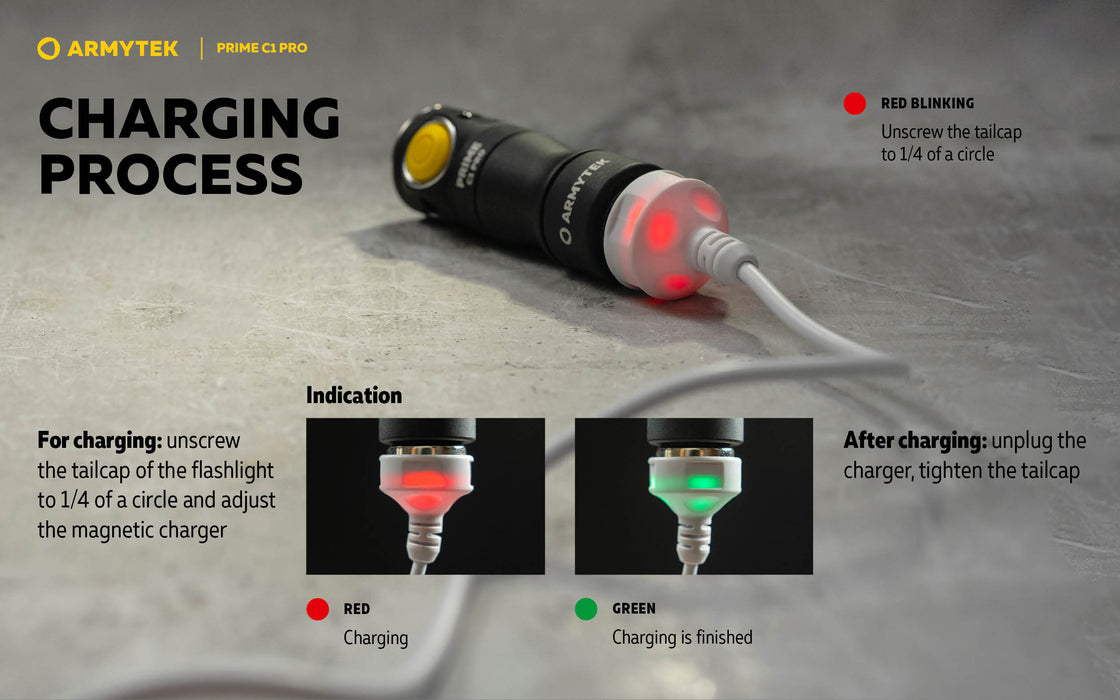 Armytek Prime C1 Pro – ražotāja informatīvais slaids Nr. 14 par lukturi