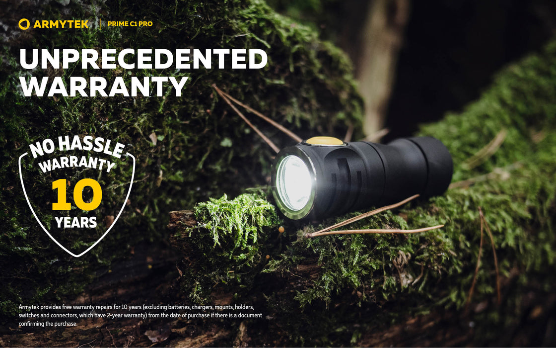 Armytek Prime C1 Pro – ražotāja informatīvais slaids Nr. 17 par lukturi