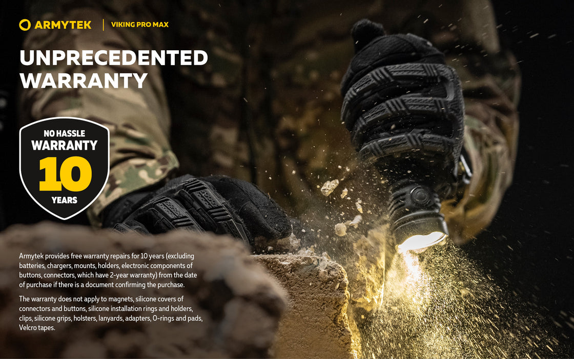 Armytek Viking Pro Max – ražotāja informatīvais slaids Nr. 20 par lukturi