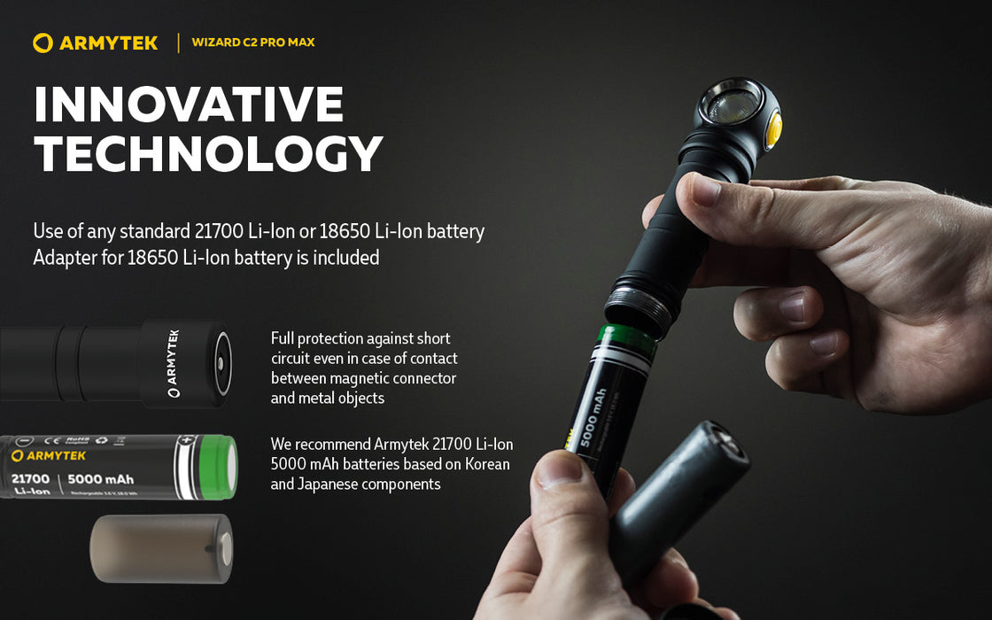 Armytek Wizard C2 Pro Max – ražotāja informatīvais slaids Nr. 13 par lukturi