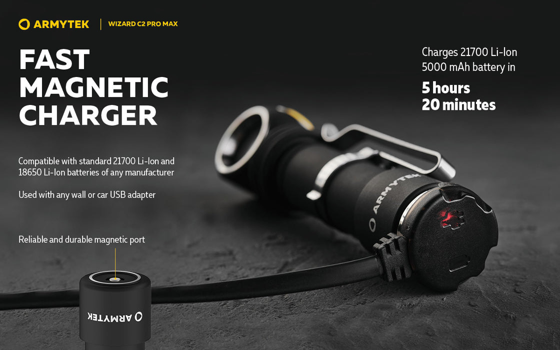 Armytek Wizard C2 Pro Max – ražotāja informatīvais slaids Nr. 14 par lukturi