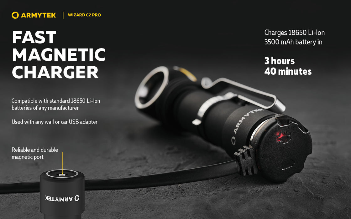 Armytek Wizard C2 Pro – ražotāja informatīvais slaids Nr. 13 par lukturi
