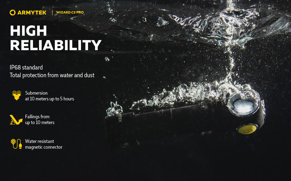 Armytek Wizard C2 Pro – ražotāja informatīvais slaids Nr. 16 par lukturi