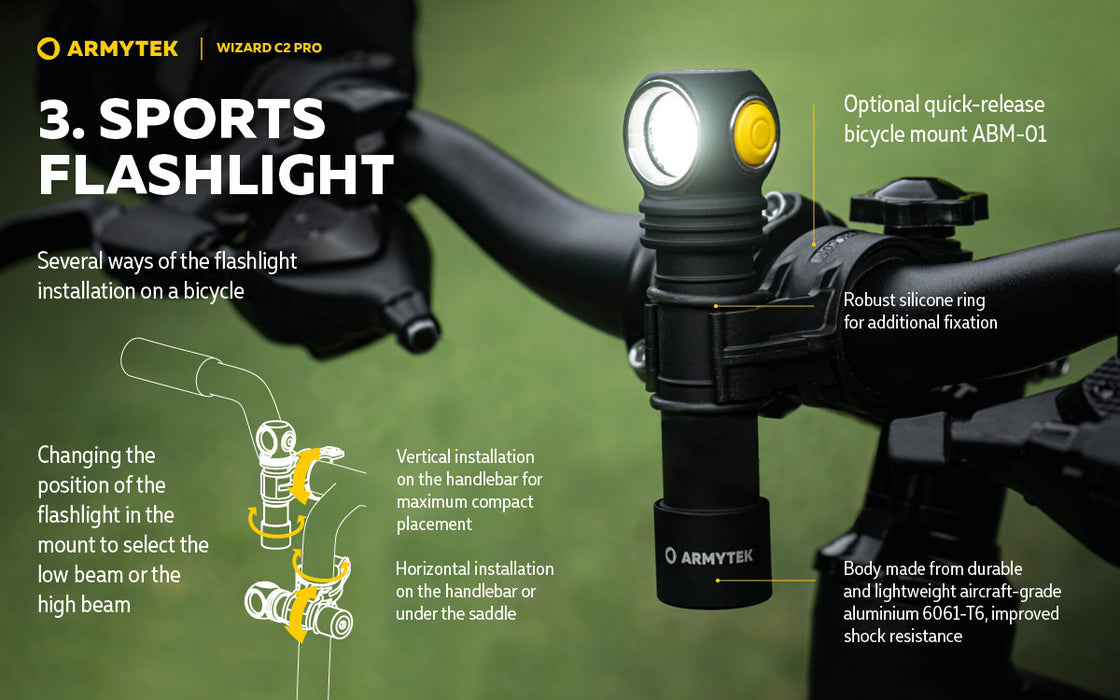 Armytek Wizard C2 Pro – ražotāja informatīvais slaids Nr. 7 par lukturi