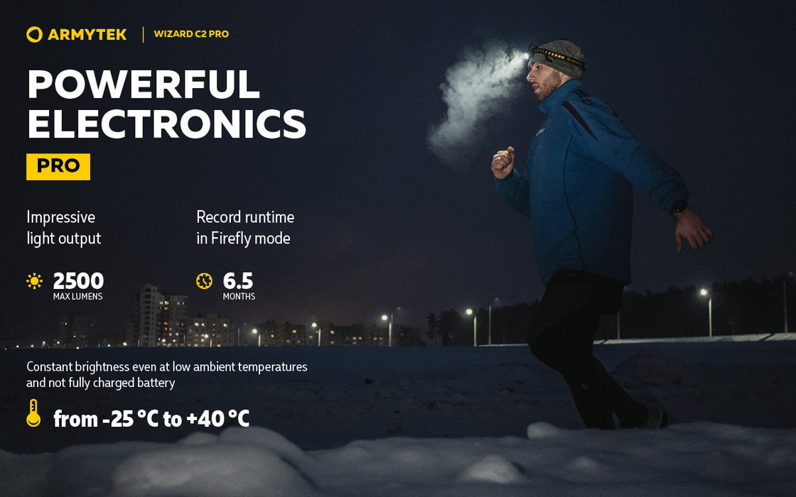 Armytek Wizard C2 Pro – ražotāja informatīvais slaids Nr. 8 par lukturi