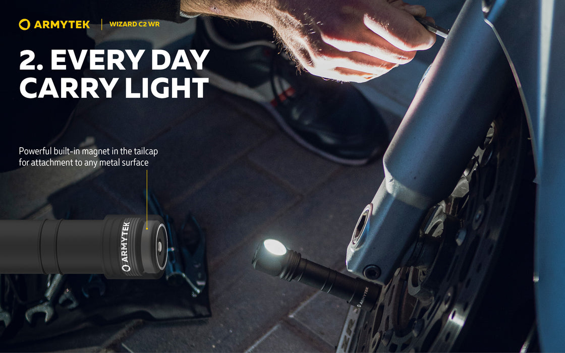 Armytek Wizard C2 WR – ražotāja informatīvais slaids Nr. 4 par lukturi