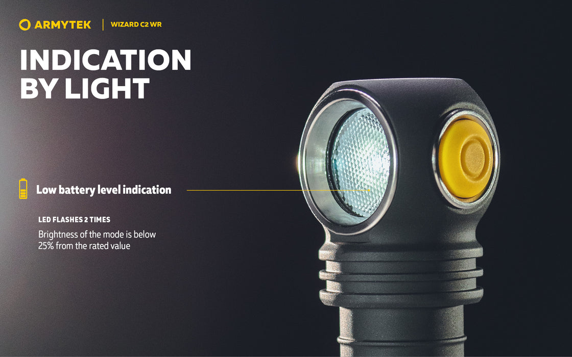 Armytek Wizard C2 WR – ražotāja informatīvais slaids Nr. 8 par lukturi