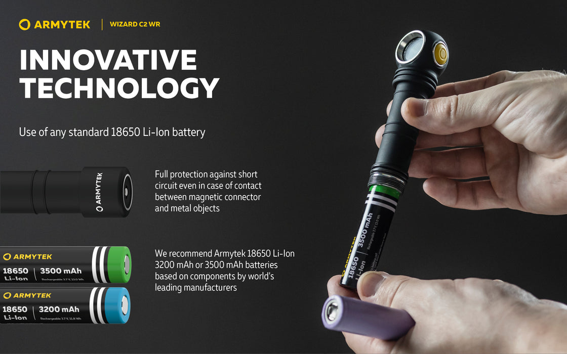 Armytek Wizard C2 WR – ražotāja informatīvais slaids Nr. 11 par lukturi
