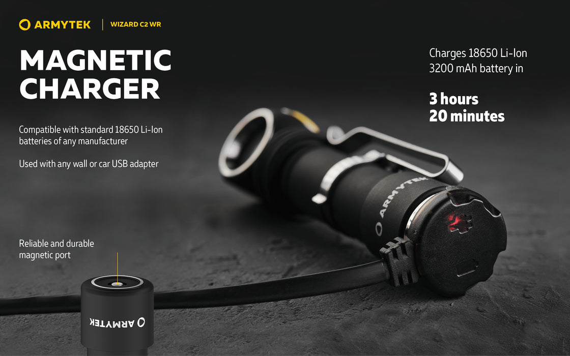 Armytek Wizard C2 WR – ražotāja informatīvais slaids Nr. 12 par lukturi
