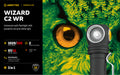 Armytek Wizard C2 WR ar silti baltu gaismu – ražotāja informatīvais slaids Nr. 1 par lukturi