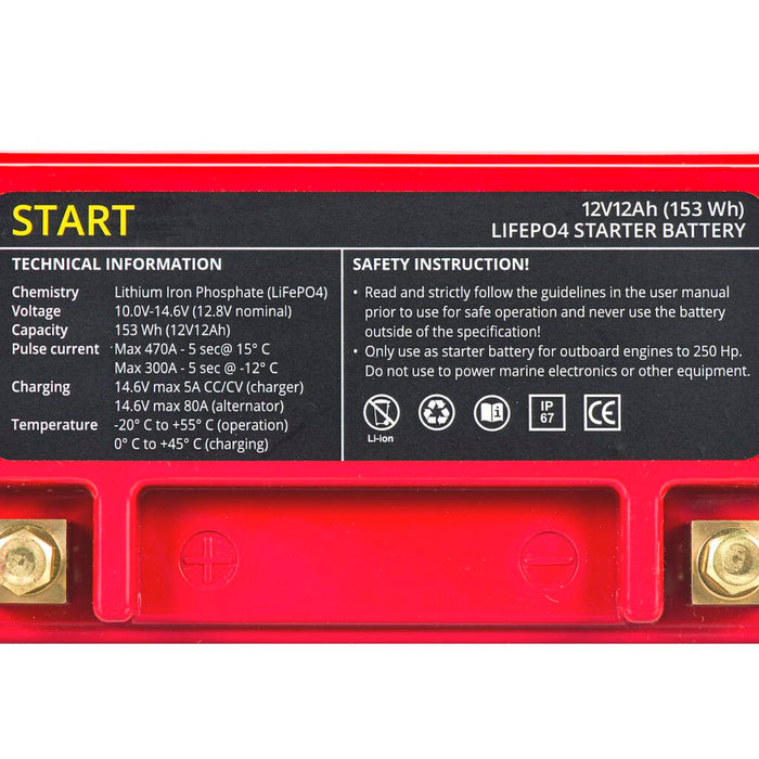 Starter Battery Rebelcell START — LiFePO4, 153Wh — technical view 3